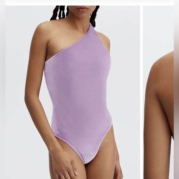 FABLETICS Gigi Velour Bodysuit Bright Lilac | Size XXS 0-2 | NWT - Picture 1 of 7